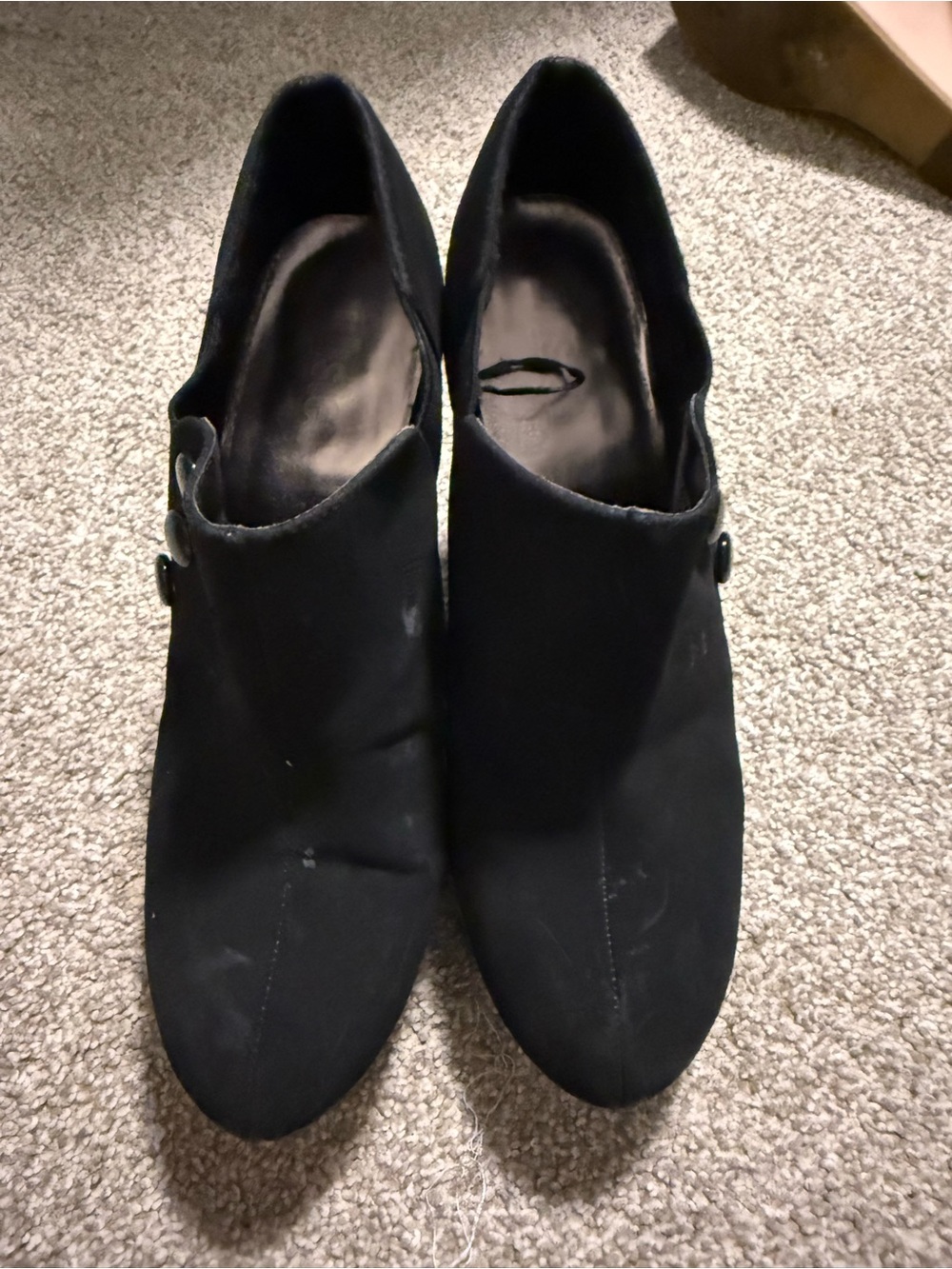 Black Women's Ankle Booties - Classic Slip-On Style -worn 3 times